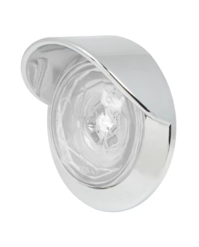 1-1/4" WHITE/CLR DIAMOND 1LED DUAL FN. LIGHT W/CR. VISOR BZ 1-1/4" WHITE/CLR DIAMOND 1LED DUAL FN. LIGHT W/CR. VISOR BZ
