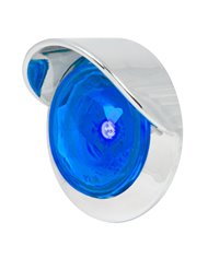 1-1/4" BLUE/BLUE DIAMOND 1LED DUAL FN. LIGHT W/CR. VISOR BZ
