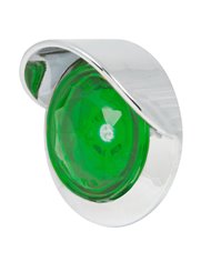 1-1/4" GREEN/GRN DIAMOND 1LED DUAL FN. LIGHT W/CR. VISOR BZ