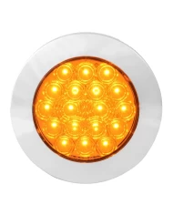 GG75870 - 4" FLEET AMBER/AMBER 18 LED FLANGE MOUNT W/BEZEL, 3 PRONG GG75870 - 4" FLEET AMBER/AMBER 18 LED FLANGE MOUNT W/BEZEL, 3 PRONG