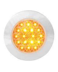 GG75871 - 4" FLEET AMBER/CLEAR 18 LED FLANGE MOUNT W/BEZEL, 3 PRONG GG75871 - 4" FLEET AMBER/CLEAR 18 LED FLANGE MOUNT W/BEZEL, 3 PRONG