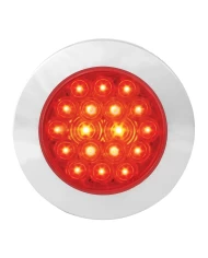 GG75872 - 4" FLEET RED/RED 18 LED FLANGE MOUNT W/BEZEL, 3 PRONG