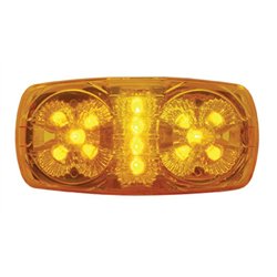 UP38314-14 LED Reflector Rectangular Light (Clearance/Marker) - Amber LED/Amber Lens