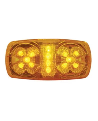 UP38314-14 LED Reflector Rectangular Light (Clearance/Marker) - Amber LED/Amber Lens