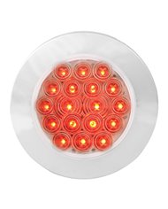GG75883 - 4" FLEET RED/CLEAR 18 LED FLANGE MOUNT W/BEZEL, 3 WIRES GG75883 - 4" FLEET RED/CLEAR 18 LED FLANGE MOUNT W/BEZEL, 3 WIRES