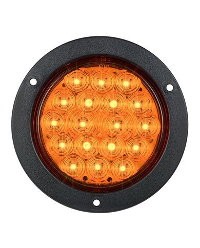 GG75890 - 4" FLEET AMBER/AMBER 18 LED BLACK FLANGE LIGHT, 3 WIRES GG75890 - 4" FLEET AMBER/AMBER 18 LED BLACK FLANGE LIGHT, 3 WIRES