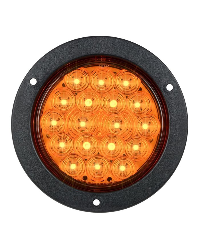 GG75890 - 4" FLEET AMBER/AMBER 18 LED BLACK FLANGE LIGHT, 3 WIRES GG75890 - 4" FLEET AMBER/AMBER 18 LED BLACK FLANGE LIGHT, 3 WIRES