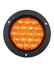 GG75890 - 4" FLEET AMBER/AMBER 18 LED BLACK FLANGE LIGHT, 3 WIRES GG75890 - 4" FLEET AMBER/AMBER 18 LED BLACK FLANGE LIGHT, 3 WIRES