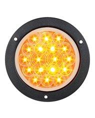 GG75891 - 4" FLEET AMBER/CLEAR 18 LED BLACK FLANGE LIGHT, 3 WIRES GG75891 - 4" FLEET AMBER/CLEAR 18 LED BLACK FLANGE LIGHT, 3 WIRES
