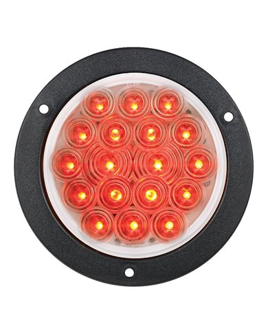 GG75893 - 4" FLEET RED/CLEAR 18 LED BLACK FLANGE LIGHT, 3 WIRES GG75893 - 4" FLEET RED/CLEAR 18 LED BLACK FLANGE LIGHT, 3 WIRES