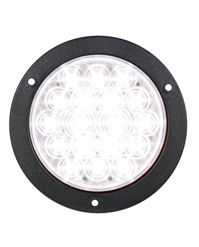 GG75894 - 4" FLEET WHITE/CLEAR 18 LED BLACK FLANGE LIGHT, 3 WIRES GG75894 - 4" FLEET WHITE/CLEAR 18 LED BLACK FLANGE LIGHT, 3 WIRES