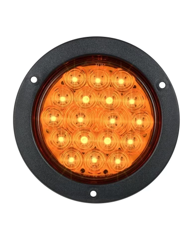 GG75910 - 4" FLEET AMBER/AMBER 18 LED W/ BLACK FLANGE MOUNT LIGHT GG75910 - 4" FLEET AMBER/AMBER 18 LED W/ BLACK FLANGE MOUNT LIGHT