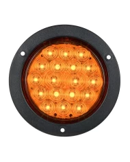 GG75910 - 4" FLEET AMBER/AMBER 18 LED W/ BLACK FLANGE MOUNT LIGHT