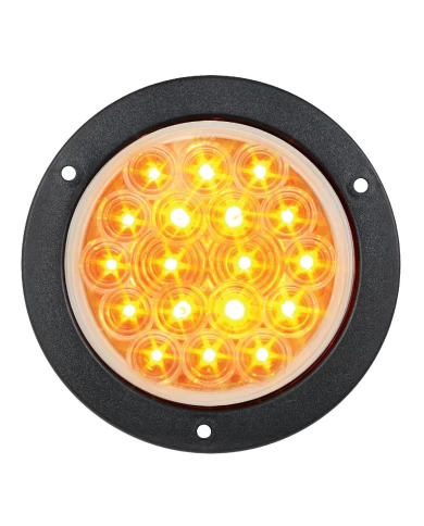 GG75911 - 4" FLEET AMBER/CLEAR 18 LED W/ BLACK FLANGE MOUNT LIGHT GG75911 - 4" FLEET AMBER/CLEAR 18 LED W/ BLACK FLANGE MOUNT LIGHT