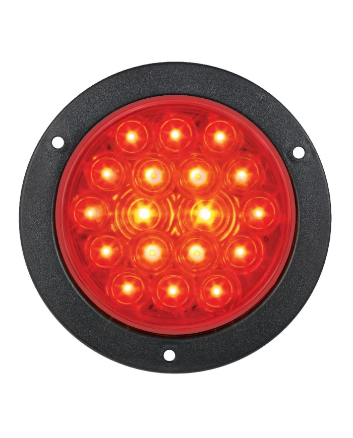 GG75912 - 4" FLEET RED/RED 18 LED W/ BLACK FLANGE MOUNT LIGHT