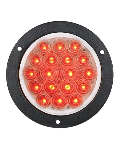 GG75913 - 4" FLEET RED/CLEAR 18 LED W/ BLACK FLANGE MOUNT LIGHT GG75913 - 4" FLEET RED/CLEAR 18 LED W/ BLACK FLANGE MOUNT LIGHT