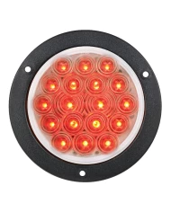 GG75913 - 4" FLEET RED/CLEAR 18 LED W/ BLACK FLANGE MOUNT LIGHT GG75913 - 4" FLEET RED/CLEAR 18 LED W/ BLACK FLANGE MOUNT LIGHT