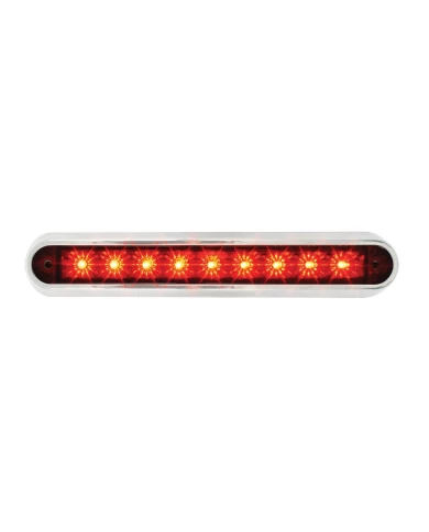 GG76092 - 6.5" RED/RED 9 LED LIGHT BAR W/CR. PLASTIC BASE MOUNT GG76092 - 6.5" RED/RED 9 LED LIGHT BAR W/CR. PLASTIC BASE MOUNT