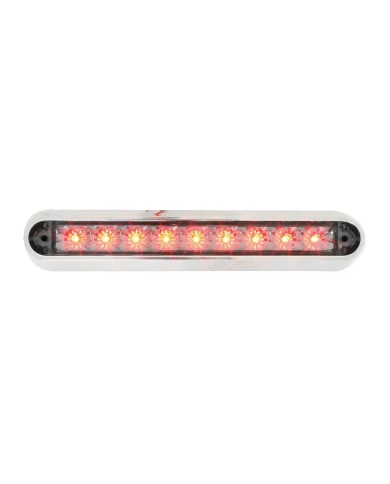 GG76093 - 6.5" RED/CLEAR 9 LED LIGHT BAR W/ CR. PLASTIC BASE MOUNT GG76093 - 6.5" RED/CLEAR 9 LED LIGHT BAR W/ CR. PLASTIC BASE MOUNT