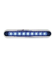 GG76095 - 6.5" BLUE 9 LED LIGHT BAR W/ CR. PLASTIC BASE MOUNT