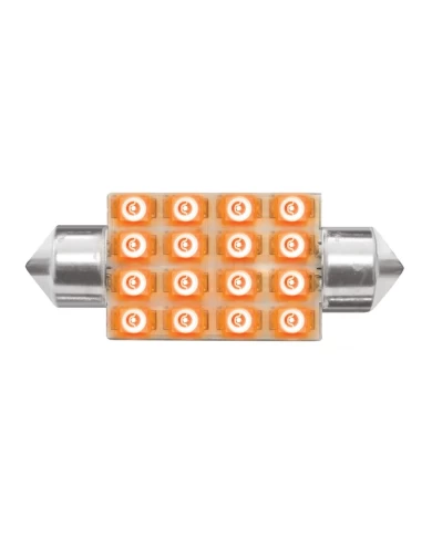 GG76100 - 211-2 AMBER 16-LED FESTOON DOME LIGHT BULBS, 12V GG76100 - 211-2 AMBER 16-LED FESTOON DOME LIGHT BULBS, 12V