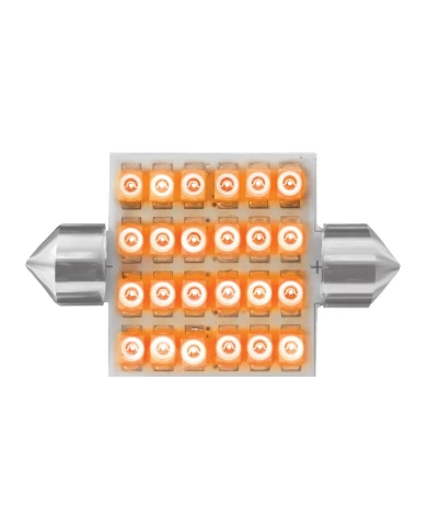 GG76110 - 211-2 AMBER 24-LED FESTOON DOME LIGHT BULBS, 12V GG76110 - 211-2 AMBER 24-LED FESTOON DOME LIGHT BULBS, 12V