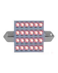 GG76113 - 211-2 RED 24-LED FESTOON DOME LIGHT BULBS, 12V