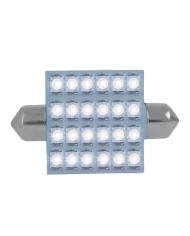 GG76114 - 211-2 WHITE 24-LED FESTOON DOME LIGHT BULBS, 12V