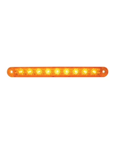 GG76140 - 6-1/2" FLUSH MOUNT AMBER/AMBER 9 LED LIGHT BAR, 3 WIRES GG76140 - 6-1/2" FLUSH MOUNT AMBER/AMBER 9 LED LIGHT BAR, 3 WIRES