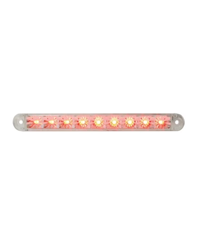 GG76143 - 6-1/2" FLUSH MOUNT RED/CLEAR 9 LED LIGHT BAR, 3 WIRES GG76143 - 6-1/2" FLUSH MOUNT RED/CLEAR 9 LED LIGHT BAR, 3 WIRES