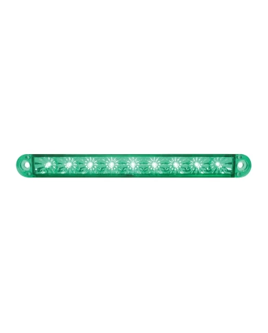 GG76146 - 6-1/2" FLUSH MOUNT GREEN 9 LED LIGHT BAR, 3 WIRES GG76146 - 6-1/2" FLUSH MOUNT GREEN 9 LED LIGHT BAR, 3 WIRES