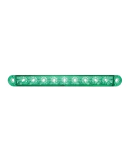 GG76146 - 6-1/2" FLUSH MOUNT GREEN 9 LED LIGHT BAR, 3 WIRES