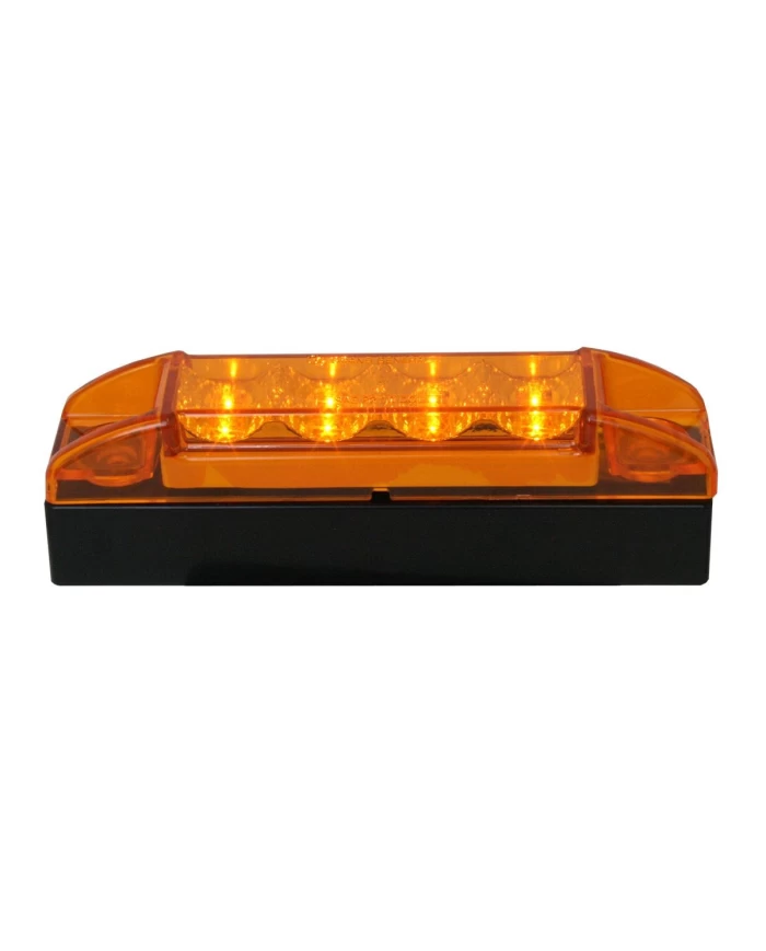 GG76160 - 6" RECT. SPYDER AMBER/AMBER LED MARKER LIGHT W/BLACK RISER GG76160 - 6" RECT. SPYDER AMBER/AMBER LED MARKER LIGHT W/BLACK RISER