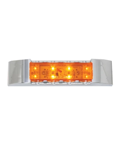 GG76180 - 6" RECT AMBER/AMBER LED MARKER LIGHT W/CR. PLASTIC BEZEL GG76180 - 6" RECT AMBER/AMBER LED MARKER LIGHT W/CR. PLASTIC BEZEL