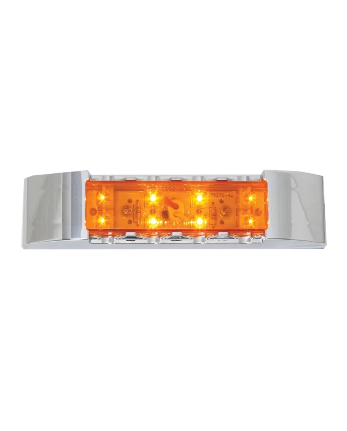 GG76180 - 6" RECT AMBER/AMBER LED MARKER LIGHT W/CR. PLASTIC BEZEL GG76180 - 6" RECT AMBER/AMBER LED MARKER LIGHT W/CR. PLASTIC BEZEL