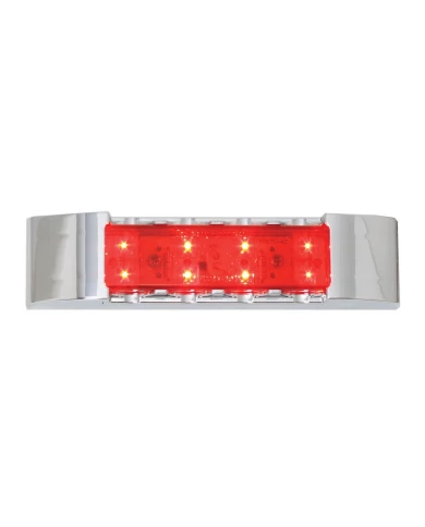 GG76182 - 6" RECT. RED/RED LED MARKER LIGHT W/CR. PLASTIC BEZEL GG76182 - 6" RECT. RED/RED LED MARKER LIGHT W/CR. PLASTIC BEZEL