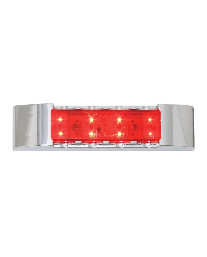 GG76182 - 6" RECT. RED/RED LED MARKER LIGHT W/CR. PLASTIC BEZEL GG76182 - 6" RECT. RED/RED LED MARKER LIGHT W/CR. PLASTIC BEZEL