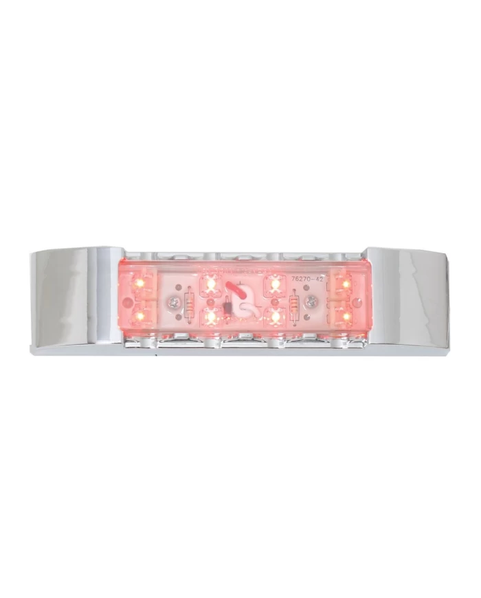 GG76183 - 6" RECT. RED/CLEAR LED MARKER LIGHT W/CR. PLASTIC BEZEL GG76183 - 6" RECT. RED/CLEAR LED MARKER LIGHT W/CR. PLASTIC BEZEL