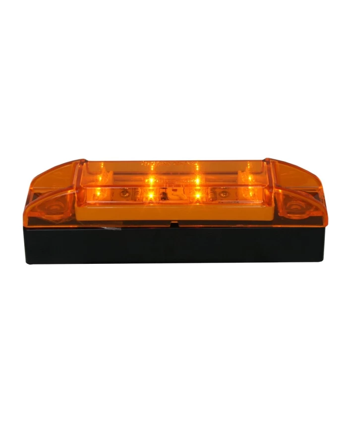 GG76200 - 6" RECT. AMBER/AMBER LED MARKER LIGHT W/BLACK RISER GG76200 - 6" RECT. AMBER/AMBER LED MARKER LIGHT W/BLACK RISER