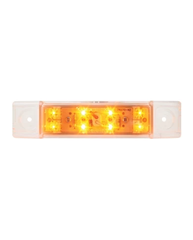 GG76261 - 6"L RECT. AMBER/CLEAR 8 LED MARKER/CLEARANCE LIGHT GG76261 - 6"L RECT. AMBER/CLEAR 8 LED MARKER/CLEARANCE LIGHT