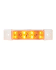 GG76261 - 6"L RECT. AMBER/CLEAR 8 LED MARKER/CLEARANCE LIGHT GG76261 - 6"L RECT. AMBER/CLEAR 8 LED MARKER/CLEARANCE LIGHT
