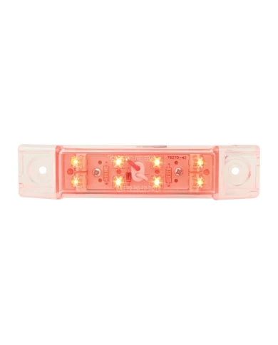GG76263 - 6"L RECT. RED/CLEAR 8 LED MARKER/CLEARANCE LIGHT GG76263 - 6"L RECT. RED/CLEAR 8 LED MARKER/CLEARANCE LIGHT