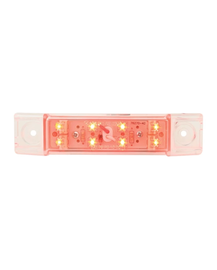 GG76263 - 6"L RECT. RED/CLEAR 8 LED MARKER/CLEARANCE LIGHT GG76263 - 6"L RECT. RED/CLEAR 8 LED MARKER/CLEARANCE LIGHT