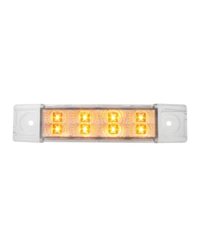 GG76271 - 6"L RECT. SPYDER AMBER/CLEAR 8-LED MARKER/CLEARANCE LIGHT GG76271 - 6"L RECT. SPYDER AMBER/CLEAR 8-LED MARKER/CLEARANCE LIGHT