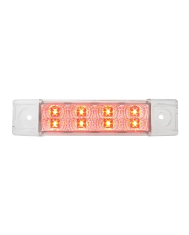 GG76273 - 6"L RECT. SPYDER RED/CLEAR 8-LED MARKER/CLEARANCE LIGHT GG76273 - 6"L RECT. SPYDER RED/CLEAR 8-LED MARKER/CLEARANCE LIGHT
