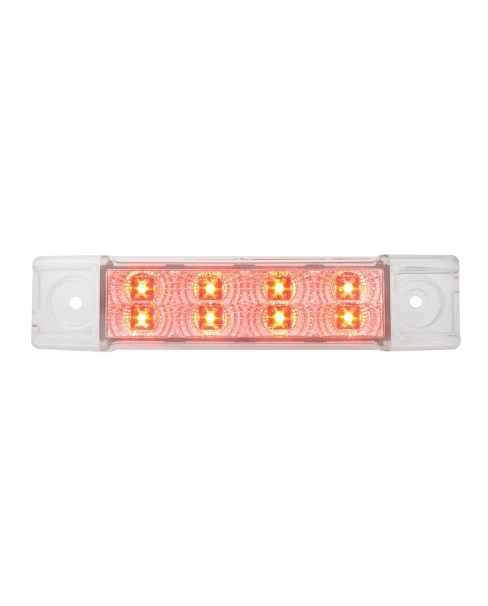 GG76273 - 6"L RECT. SPYDER RED/CLEAR 8-LED MARKER/CLEARANCE LIGHT GG76273 - 6"L RECT. SPYDER RED/CLEAR 8-LED MARKER/CLEARANCE LIGHT