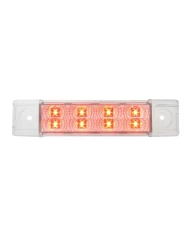 GG76273 - 6"L RECT. SPYDER RED/CLEAR 8-LED MARKER/CLEARANCE LIGHT GG76273 - 6"L RECT. SPYDER RED/CLEAR 8-LED MARKER/CLEARANCE LIGHT