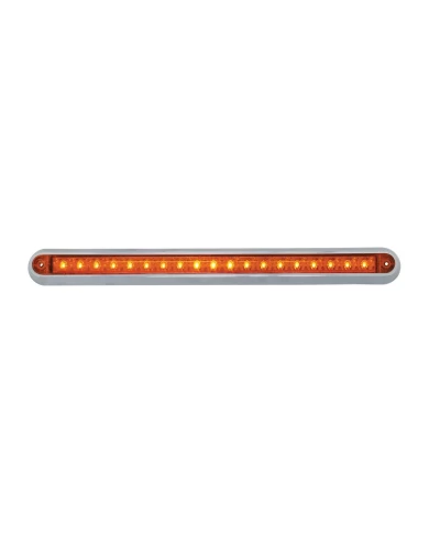 GG76290 - 12" AMBER/AMBER 19 LED LIGHT BAR W/ CR. PLASTIC BASE MOUNT GG76290 - 12" AMBER/AMBER 19 LED LIGHT BAR W/ CR. PLASTIC BASE MOUNT
