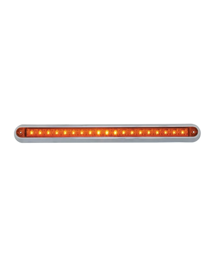 GG76290 - 12" AMBER/AMBER 19 LED LIGHT BAR W/ CR. PLASTIC BASE MOUNT GG76290 - 12" AMBER/AMBER 19 LED LIGHT BAR W/ CR. PLASTIC BASE MOUNT