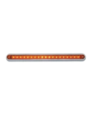 GG76290 - 12" AMBER/AMBER 19 LED LIGHT BAR W/ CR. PLASTIC BASE MOUNT GG76290 - 12" AMBER/AMBER 19 LED LIGHT BAR W/ CR. PLASTIC BASE MOUNT